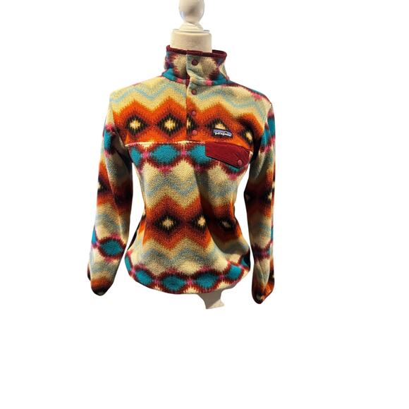 PATAGONIA Synchilla Snap-T Fleece Pullover in Timer Twist Size XXS - Picture 4 of 10